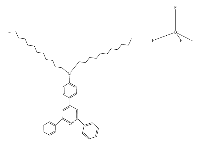 2.6-diphenyl-4-(4'-N,N-dodecyl-aminophenyl)pyrylium tetrafluoroborate Structure