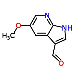 1H-Pyrrolo[2,3-b]pyridine-3-carboxaldehyde, 5-methoxy- structure