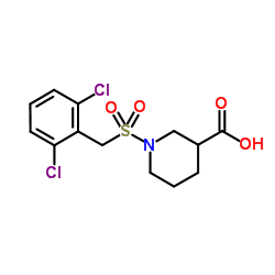 1-[(2,6-Dichlorobenzyl)sulfonyl]-3-piperidinecarboxylic acid结构式