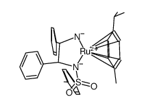 [Ru(η6-p-cymene)(HNC(Ph)C(Ph)NTs)]结构式