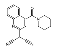 2-[4-(piperidine-1-carbonyl)quinolin-2-yl]propanedinitrile Structure