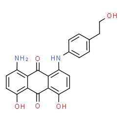 4-amino-1,8-dihydroxy-5-[[4-(2-hydroxyethyl)phenyl]amino]anthracene-9,10-dione structure