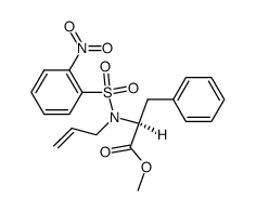 (S)-2-[Allyl-(2-nitro-benzenesulfonyl)-amino]-3-phenyl-propionic acid methyl ester Structure