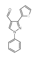 1-PHENYL-3-(THIOPHEN-2-YL)-1H-PYRAZOLE-4-CARBALDEHYDE structure