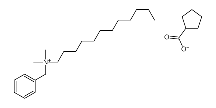 Dodecyl dimethyl benzyl ammonium cyclopentanecarboxylate structure