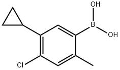 4-Chloro-2-methyl-5-cyclopropylphenylboronic acid Structure