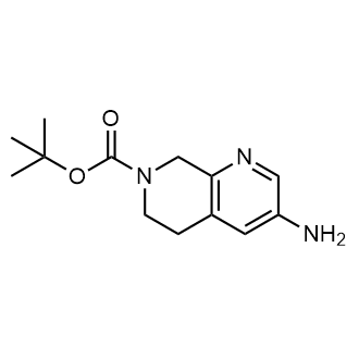 3-氨基-5,6-二氢-1,7-萘啶-7(8H)-羧酸叔丁酯结构式