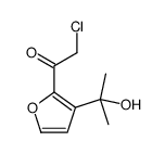 Ethanone, 2-chloro-1-[3-(1-hydroxy-1-methylethyl)-2-furanyl]- (9CI)结构式