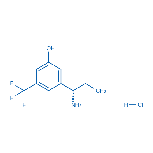 (S)-3-(1-氨基丙基)-5-(三氟甲基)苯酚盐酸盐图片