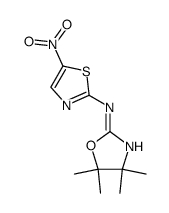 (5-nitro-thiazol-2-yl)-(4,4,5,5-tetramethyl-4,5-dihydro-oxazol-2-yl)-amine结构式