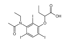 2-[3-(N-Ethylacetylamino)-2,4,6-triiodophenoxy]butyric acid结构式