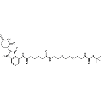 Pomalidomide-amido-C4-amido-PEG2-C2-NH-Boc结构式