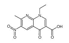 1-ethyl-1,4-dihydro-7-methyl-6-nitro-4-oxo-1,8-naphthyridine-3-carboxylic acid结构式