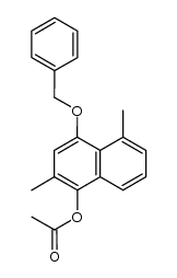 1-acetoxy-4-benzyloxy-2,5-dimethylnaphthalene结构式
