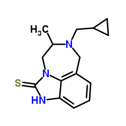 6-(Cyclopropylmethyl)-5-methyl-4,5,6,7-tetrahydroimidazo[4,5,1-jk][1,4]benzodiazepine-2(1H)-thione结构式