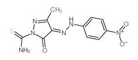 1H-Pyrazole-1-carbothioamide,4,5-dihydro-3-methyl-4-[2-(4-nitrophenyl)hydrazinylidene]-5-oxo-结构式