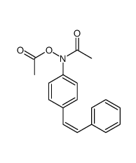 trans-N,O-Diacetyl-N-(p-styrylphenyl)hydroxylamine structure