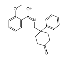 2-methoxy-N-[(4-oxo-1-phenylcyclohexyl)methyl]benzamide结构式