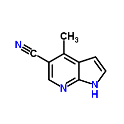 4-Methyl-1H-pyrrolo[2,3-b]pyridine-5-carbonitrile Structure