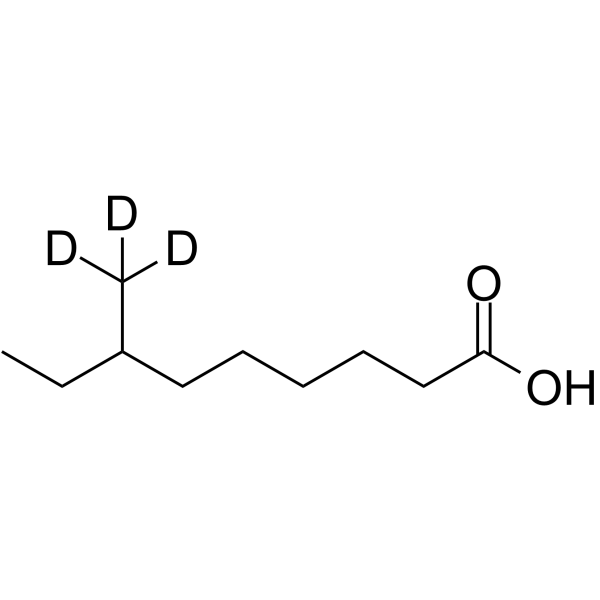 (±)-7-Methyl-nonanoic acid-d3 Structure
