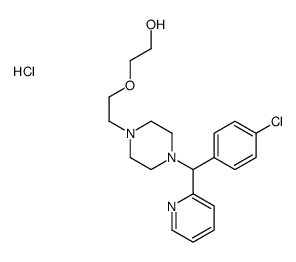 2-[2-[4-(p-chloro-alpha-2-pyridylbenzyl)piperazin-1-yl]ethoxy]ethanol hydrochloride结构式