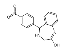 5-(4-nitrophenyl)-1,3,4,5-tetrahydro-1,4-benzodiazepin-2-one结构式