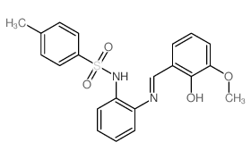 Benzenesulfonamide,N-[2-[[(2-hydroxy-3-methoxyphenyl)methylene]amino]phenyl]-4-methyl-结构式