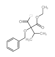 Butanoic acid,2-(chlorocarbonyl)-3-methyl-2-(phenylmethoxy)-, ethyl ester结构式