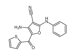 3-Furancarbonitrile,4-amino-2-(phenylamino)-5-(2-thienylcarbonyl)-结构式
