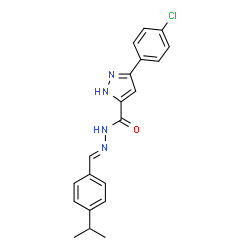 (E)-3-(4-chlorophenyl)-N-(4-isopropylbenzylidene)-1H-pyrazole-5-carbohydrazide picture