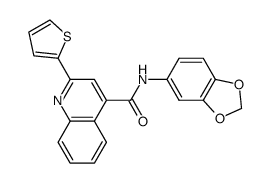 N-(benzo[d][1,3]dioxol-5-yl)-2-(thiophen-2-yl)quinoline-4-carboxamide Structure