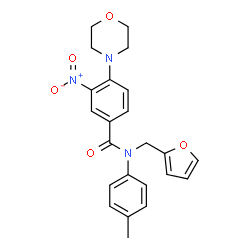 N-(2-Furylmethyl)-N-(4-methylphenyl)-4-(4-morpholinyl)-3-nitrobenzamide picture