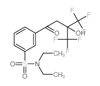 Benzenesulfonamide,N,N-diethyl-3-[4,4,4-trifluoro-3-hydroxy-1-oxo-3-(trifluoromethyl)butyl]- Structure