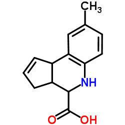 8-METHYL-3A,4,5,9B-TETRAHYDRO-3 H-CYCLOPENTA[ C ]QUINOLINE-4-CARBOXYLIC ACID结构式