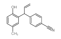 4-[1-(2-hydroxy-5-methyl-phenyl)prop-2-enyl]benzonitrile结构式