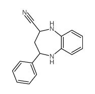 1H-1,5-Benzodiazepine-2-carbonitrile,2,3,4,5-tetrahydro-4-phenyl- Structure