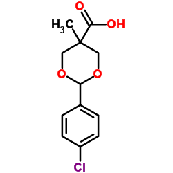 2-(4-Chlorophenyl)-5-methyl-1,3-dioxane-5-carboxylic acid Structure