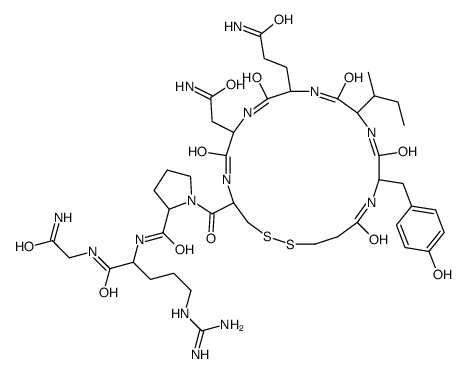 Oxytocin, 1-(3-mercaptopropanoic acid)-8-L-arginine-结构式