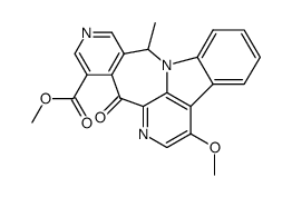 (+)-8,13-Dihydro-3-methoxy-8-methyl-13-oxo-1,7b,10-triazabenzo[5,6]cyclohepta[1,2,3-jk]fluorene-12-carboxylic acid methyl ester结构式