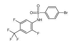 4-bromo-N-[2,5-difluoro-4-(trifluoromethyl)phenyl]benzenesulfonamide结构式