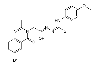 1-[[2-(6-bromo-2-methyl-4-oxoquinazolin-3-yl)acetyl]amino]-3-(4-methoxyphenyl)thiourea Structure