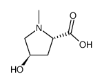 (2S,4R)-4-羟基-1-甲基吡咯烷-2-羧酸结构式