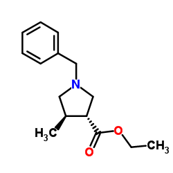 TRANS-ETHYL 1-BENZYL-4-METHYLPYRROLIDINE-3-CARBOXYLATE Structure