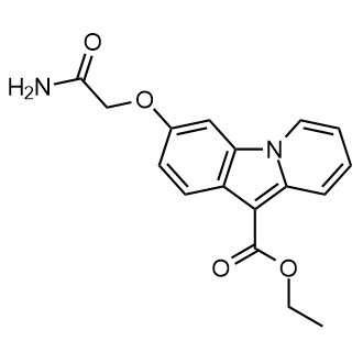 3-(2-氨基-2-氧代乙氧基)吡啶并[1,2-a]吲哚-10-羧酸乙酯结构式