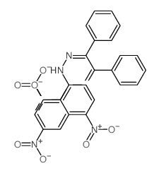 N-[[2-[(2,4-dinitrophenyl)hydrazinylidene]-1,2-diphenyl-ethylidene]amino]-2,4-dinitro-aniline结构式