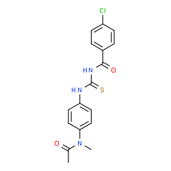 N-[({4-[acetyl(methyl)amino]phenyl}amino)carbonothioyl]-4-chlorobenzamide Structure