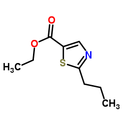 Ethyl 2-propyl-1,3-thiazole-5-carboxylate结构式