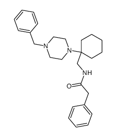 1-[1-(phenylacetamidomethyl)cyclohexyl]-4-benzylpiperazine结构式