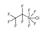 trans perfluoroethyl tellurium monochloride tetrafluoride Structure
