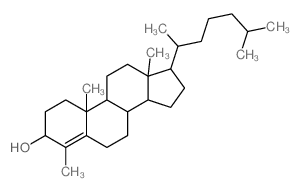 Cholest-4-en-3-ol,4-methyl-, (3b)- (9CI) structure